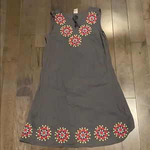 Old Navy Gray Dress with Embroidery Size 8